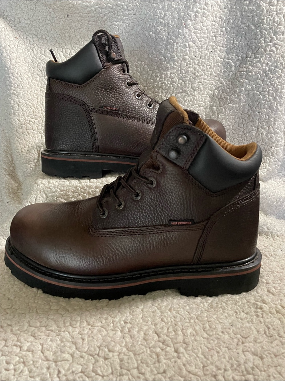 Men's Waterproof Brown Work Boots